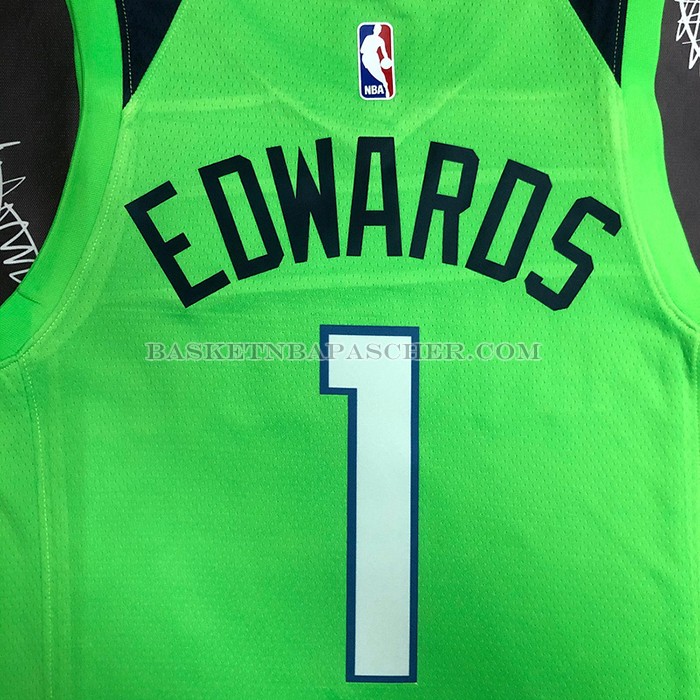 Maillot Minnesota Timberwolves Anthony Edwards Towns NO 1 Statement 2020-21 Vert